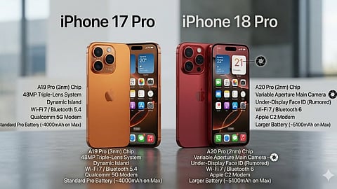 iPhone 18 Pro vs iPhone 17 Pro Design to Camera