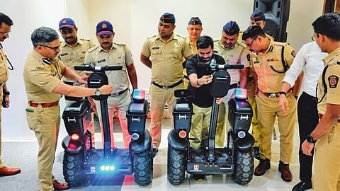 High-Tech Surveillance Now in Sensitive Areas: Nagpur Police Launches New Initiative; Commissioner Unveils Segway Scooters