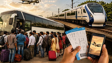 Passengers on the Pune route face increasing difficulties: No room in trains, bus fares double; Vande Bharat is also full.