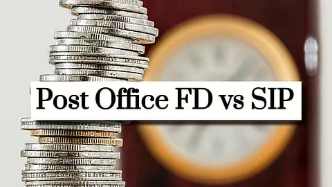 SIP offers higher growth potential, while Post Office schemes provide safer and stable returns.