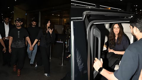 Aamir Khan and Gauri Spratt Airport Look Third Wedding Marriage