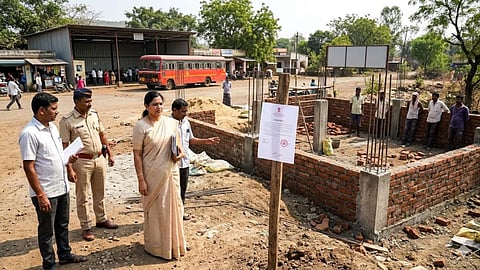 riddhapur bus stand illegal construction notice issued