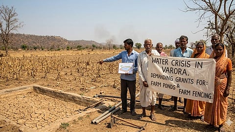 chandrapur warora water crisis farm pond subsidy farmers demand