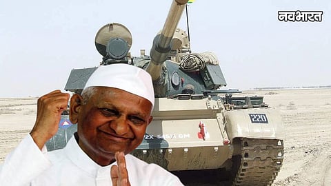 defence ministry gift tank to anna hazare ralegan siddhi 90th birthday
