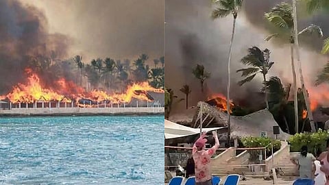 Massive fire at a Dominican Republic resort; Italian female tourist dies, 1,700 people rescued.