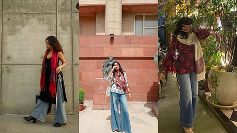 Jeans with Dupatta styling tips, trendy college and party fusion look