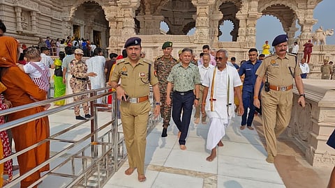 Army Chief General Upendra Dwivedi arrived in Ayodhya on a private visit on Friday.prayers at Hanumangarhi and Shri Ram Janmabhoomi Temple.