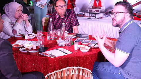 BRICS 2026 foreign delegates tasting Malwa cuisine at 56 Dukan in Indore