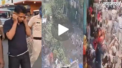 Jahangir Khan's supporters fled by jumping into a pond... they were staging a protest for Pushpa's release when the police resorted to a lathi-charge.
