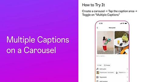 add a separate caption to each photo in a carousel Multiple Captions on a Carousel