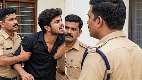 'Battle on the Streets' in Nagpur: Biker Lashes Out at Police During Roadblock; Accused Arrested Following Scuffle