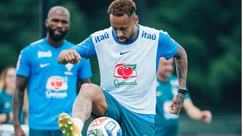 FIFA World Cup: Relieving news for Brazil; Neymar resumes training with the team after injury.