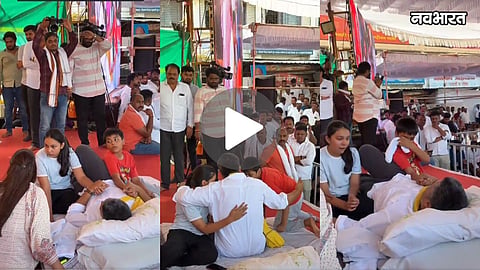 rohit pawar daughter cries hunger strike pandharpur health worsens video