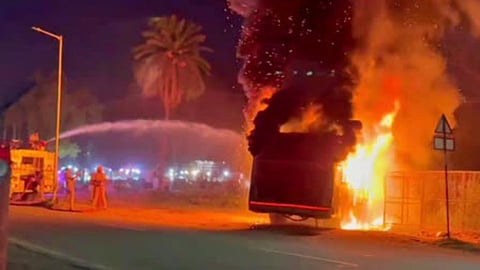 chandwad st bus fire 54 passengers safe shahada nashik bus incident