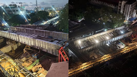 Mumbai Railway Sion ROB Update Steel Girder Successfully Launched