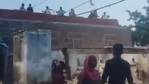 Residents witnessed stones being thrown from rooftops as the dispute escalated in the area