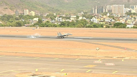Sukhoi-30 MKI Landing At Navi Mumbai Airport