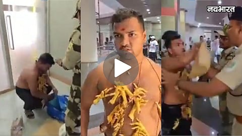 ambarnath unique protest garbage chicken leg garland viral video