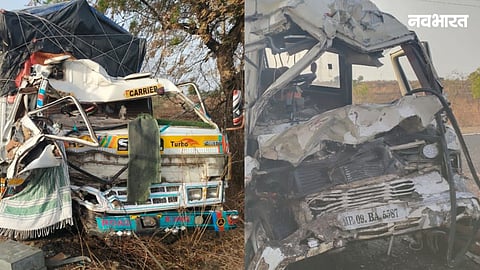 A head-on collision between a traveler and a Mazda vehicle near Watfajli on Yavatmal's Ner-Amravati road leaves the traveler driver dead and four others critically injured.