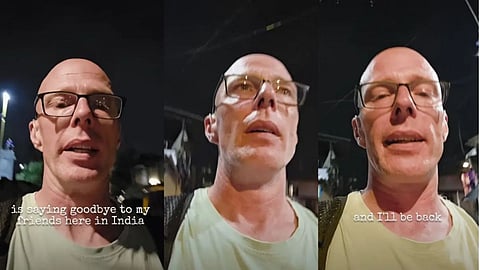 A British tourist became emotional while leaving India and called it the hardest goodbye in the world.