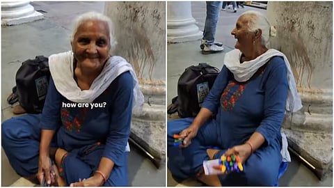 An American content creator won hearts after giving all the cash left in his wallet to an elderly pen seller in Delhi.