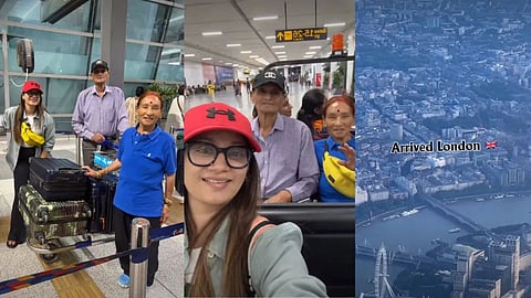 A Delhi woman won hearts online after taking her grandparents on their first-ever international trip to London.