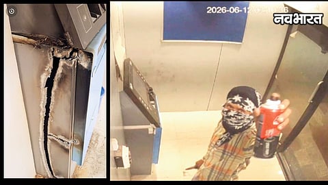 Nagpur: SBI ATM on Dahegaon Highway damaged; attempt to steal cash using a gas cutter foiled; questions raised regarding security.