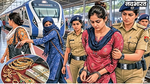 High-profile theft worth ₹22.57 lakh on Vande Bharat Express; Nagpur GRP nabs female thief from the Rameshwari gang.