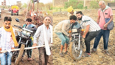 A Budget of ₹4 Crore, Six Months' Time Yet the Road Is Gone! A 'Muddy Battle' Erupts on the Besa-Ghogli Route at the Very First Rainfall.