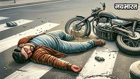 Speeding tragedy on Nagpur's Dighori Road! A travel bus rammed into a motorcycle; one youth died, and two others were injured.