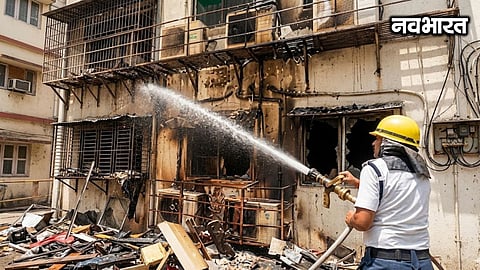 Panic in Nagpur's Ramdaspeth! Massive fire breaks out at a fitness gym; chaos ensues as smoke billows; people have a narrow escape.