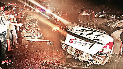 Horrific Accident on Nagpur-Amravati Highway: Car Crosses Divider and Collides; Youth Dies on the Spot
