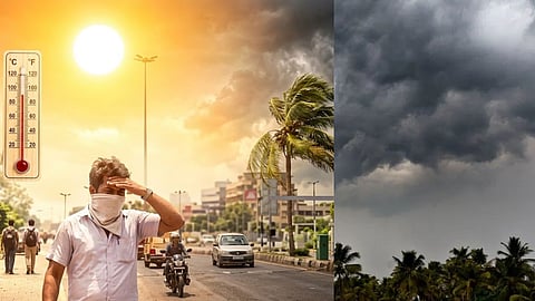 A spell of peculiar weather in Nagpur: clouds gathered and raindrops fell, yet there was no relief.