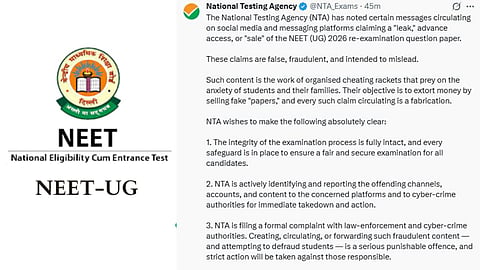 NTA has dismissed all NEET UG 2026 paper leak rumours as fake and advised students to rely only on official information.