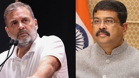 Rahul Gandhi and Kejriwal Demand Education Minister Dharmendra Pradhan's Resignation.