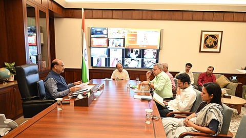 tmc leaders with speaker om birla
