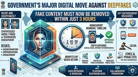 Government digital move against deepfake content must removed within 3 hours.