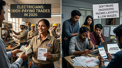 AI transformed landscape of high-paying jobs Electrician not software engineers