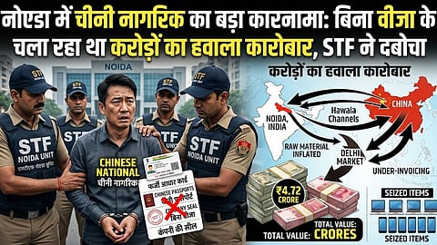 greater noida chinese national arrested illegal stay hawala racket stf