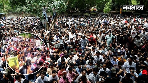 A surge of Gen-Z at Nagpur's Samvidhan Chowk: Calls for the Prime Minister's resignation now join the demand for the Education Minister's exit!