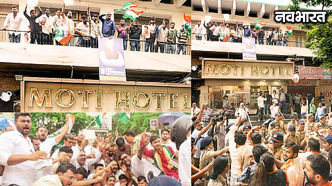 Congress stages a massive protest in Nagpur against Rahul Gandhi's arrest; scuffle with police outside Raj Bhavan.