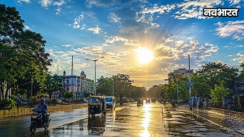 Sunshine returns to Nagpur after four days of rain; humidity rises; light rain likely by next week.