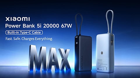 Xiaomi new 20,000mAh power bank launched in India Power Bank 5i 20000