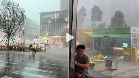 Typhoon Noul slams into China with speeds of 145 km/h; over 300,000 people forced to leave their homes; more than 150 flights cancelled.