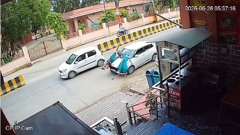 Speeding Swift Car Hits Two Women in Mathura Accident CCTV Captures the Entire Accident