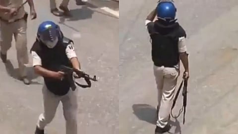 bihar bandh student protest ak-47 police firing officer suspend