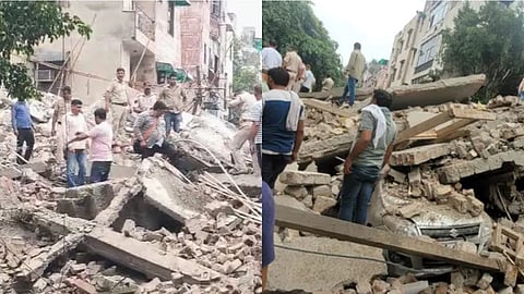 delhi rohini building collapse