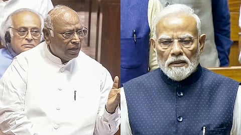 mallikarjun kharge slams narendra modi on neet paper leak