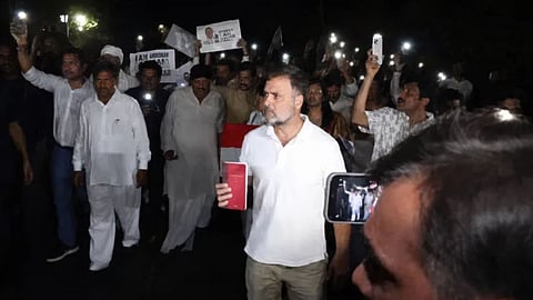 rahul gandhi at gandhi smriti