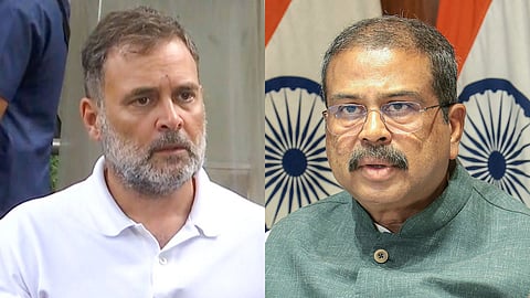rahul gandhi cjp demand dharmendra pradhan resignation